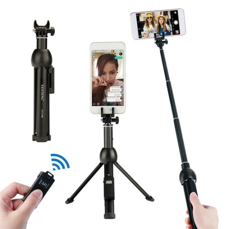 YUNTENG VCT-992 Extendable Aluminum Alloy Selfie Stick Integrated Tabletop Tripod with Remote Control, VCT-992 YUNTENG VCT-992 Extendable Aluminum Alloy Selfie Stick Integrated Tabletop Tripod with Remote Control, VCT-992